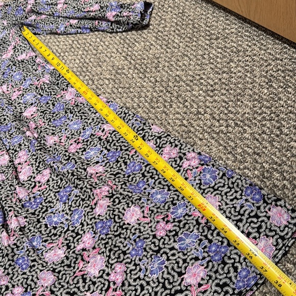 Loft Floral Ruchid Midi Dress Long Sleeve - Picture 5 of 11